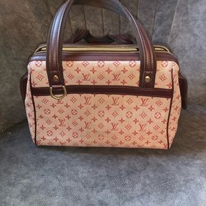 Mini Lin Josephine PM Tote Hand Bag Wine Red